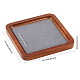 CHGCRAFT Solid Wood Jewelry Display Tray 14x5.6x0.7Inch Square Shape with Microfiber Fabric Mat Inside for Cosmetics Jewelry Organizer Holder Earrings Bracelets Necklace Holder Organizer ODIS-WH0030-37B-03-2