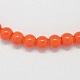 Round Painted Glass Beads Strands X-DGLA-R003-6mm-10-2