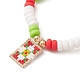 Bracelets extensibles en perles d'argile polymère faits à la main pour femmes BJEW-MZ00042-02-3