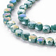 Opaque Electroplate Glass Beads Strands EGLA-N007-002-B03-3