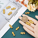 Beebeecraft 1 Box 12Pcs Pixiu Spacer Bead 18k Gold Plated Chinese Character CAI Fengshui Lucky Bead for Necklaces Bracelets Key Chains FIND-BBC0003-02-3