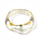 透明樹脂指輪  ABカラーメッキ  シャンパンイエロー  usサイズ6 3/4(17.1mm) RJEW-T013-001-E01-4
