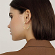Brass Half Hoop Earrings EJEW-BC0001-03G-6