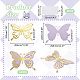 Papillon en papier double couche creux 3d AJEW-WH0505-15-2