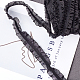 ストレッチ伸縮性生地レーストリム  縫製用  ドレスデコレーションとギフトラッピング  ブラック  1-1/8インチ（28mm）  10メートル/カードについて OCOR-WH0057-16B-5