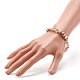 Natural Pink Opal Chip Beads Stretch Bracelets BJEW-JB06599-03-3