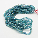 Electroplate Glass Beads Strands EGLA-D018-4x4mm-43-2