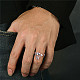 SHEGRACE Adjustable Rhodium Plated 925 Sterling Silver Finger Rings JR818A-5
