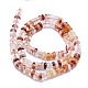 Brins de perles de quartz hématoïde rouge naturel/quartz ferrugineux G-K245-B07-02-2