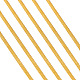 Yilisi 5 ヤード メッキ真鍮サーペンタイン チェーン  溶接されていない  スプール付き  ゴールドカラー  2x0.3mm CHC-YS0001-01G-4
