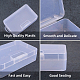 BENECREAT 4 Pack 16x9x4cm Large Clear Plastic Box Container Clear Storage Organizer with Hinged Lid for Small Craft Accessories Office Supplies Clips CON-BC0005-34-5