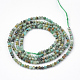 Brins de perles turquoises africaines naturelles (jaspe) G-T064-18-3mm-2
