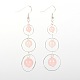 Dangling NAtural Gemstone Beads Pendant Earrings EJEW-JE01310-2