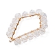5 pendentif en laiton de style 5 avec perles de verre. PALLOY-JF02262-4