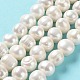 Fili di perle di perle d'acqua dolce coltivate naturali PEAR-E019-09-2