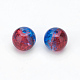 Due perle di vetro tono crackle X-CCG-Q002-10mm-M-2