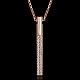 Романтические ожерелья из чешского горного хрусталя с покрытием из настоящего розового золота NJEW-BB08063-RG-2