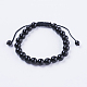 Bracelets réglables de perles tressées avec cordon en nylon BJEW-F308-55A-1