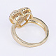 Brass Micro Pave Cubic Zirconia Finger Rings RJEW-E145-55G-18mm-3