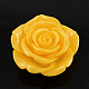 Rosa abalorios de resina de flores para los niños collar de chicle RESI-R110-08-1