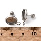 Фурнитура для сережек-гвоздиков из нержавеющей стали 304 STAS-WH0042-03P-NR-3