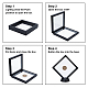 SUPERFINDINGS 6sets 10.9cm Black 3D Floating Display Case stands with TPU Film and Display Stand Base Bracelet Display for Diamond Medallion Challenge Coins ODIS-FH0001-01C-01-3