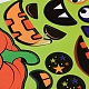 ハロウィンかぼちゃ飾るステッカー  さまざまな楽しいデザインの面白いしかめっ面デカール  ハロウィンパーティーの好意  オレンジ  18x13.15x0.02cm  4シート/セット DIY-I027-07-3