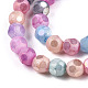 Opaque Frosted Glass Beads Strands EGLA-N006-076I-3