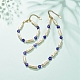 ABS perla de imitación y pulsera de collar con cuentas de vidrio millefiori SJEW-JS01241-2
