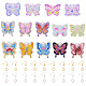 Bastelset für baumelnde Ohrringe mit Schmetterlingen zum Selbermachen DIY-TA0006-34-1