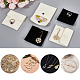 CRASPIRE 12Pcs 2 Colors Square Velvet Jewelry Bags 7×7cm Portable Soft Jewelry Packaging Bag Black White Luxury Small Jewelry Gift Bags Package Snap Button for Bracelet Necklace Earring Packaging TP-CP0001-02B-5