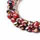 Bracelet extensible tressé en perles de verre couleur bonbon BJEW-S144-006-5