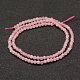 Chapelets de perles en quartz rose naturel X-G-F460-35-2