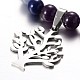 Gemstone Beaded Stretch Charm Bracelets BJEW-JB01936-2