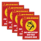 Autocollants imperméables de panneau d'avertissement de pvc DIY-WH0237-006-1