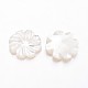Fleurs cabochons de coquille blanche SSHEL-I013-29-2