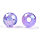 透明なアクリルビーズ  ab色メッキ  ラウンド  青紫色  10mm  穴：1.8mm  約950個/500g MACR-T046-01E-05-2