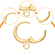 BENECREAT 40PCS Golden Round Hoop Earrings Spring Hoop Earring for DIY Jewelry Making KK-BC0005-28G-4