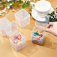 SUPERFINDINGS 8 Pack Plastic Beads Storage Containers Boxes with Lids 6.5x6.7x7.3cm Small Sqaure Plastic Organizer Storage Cases for Beads Jewelry Office Craft CON-WH0074-57-5