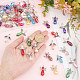 SUNNYCLUE 1 Box 60Pcs Angel Charms Angel Beads Beading Guardian Angel Charm Beaded Wings Faceted Glass Charms for Jewelry Making Charm Party Favor Gift DIY Necklace Earring Keychain Craft Mixed Color FIND-SC0004-04-3
