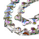 Chapelets de perles en verre transparent électrolytique EGLA-N002-44-07-3
