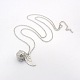 Trendy Women's Long Rolo Chain Brass Cage with Wings Locket Pendant Necklaces NJEW-L083-14-1