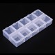 Contenedores de abalorios de plástico cuboide X-CON-N007-02-2