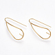 Brass Earring Hook KK-T038-303G-2