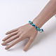 Dyed & Synthetic Turquoise(Dyed) Braided Bead Bracelets BJEW-JB03767-4