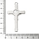 合金ビッグサイズペンダントトップ  十字架とイエス  プラチナ  60x33x6mm  穴：3.7mm FIND-G067-10P-3