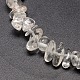Astillas de cristal de cuarzo natural de hebras de abalorios X-G-P030-01-2