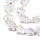 Brins de perles keshi baroques nucléées naturelles PEAR-S020-Z03-5