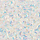 ネイルアート用品レーザーオーロラカラーグリッター  マニキュアスパンコール  キラキラネイルスパンコール  菱形  乳白色  3.5x2.5x1.5mm MRMJ-S020-001B-2