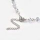 Abacus verre rosaire perle pendentif colliers NJEW-JN02048-3